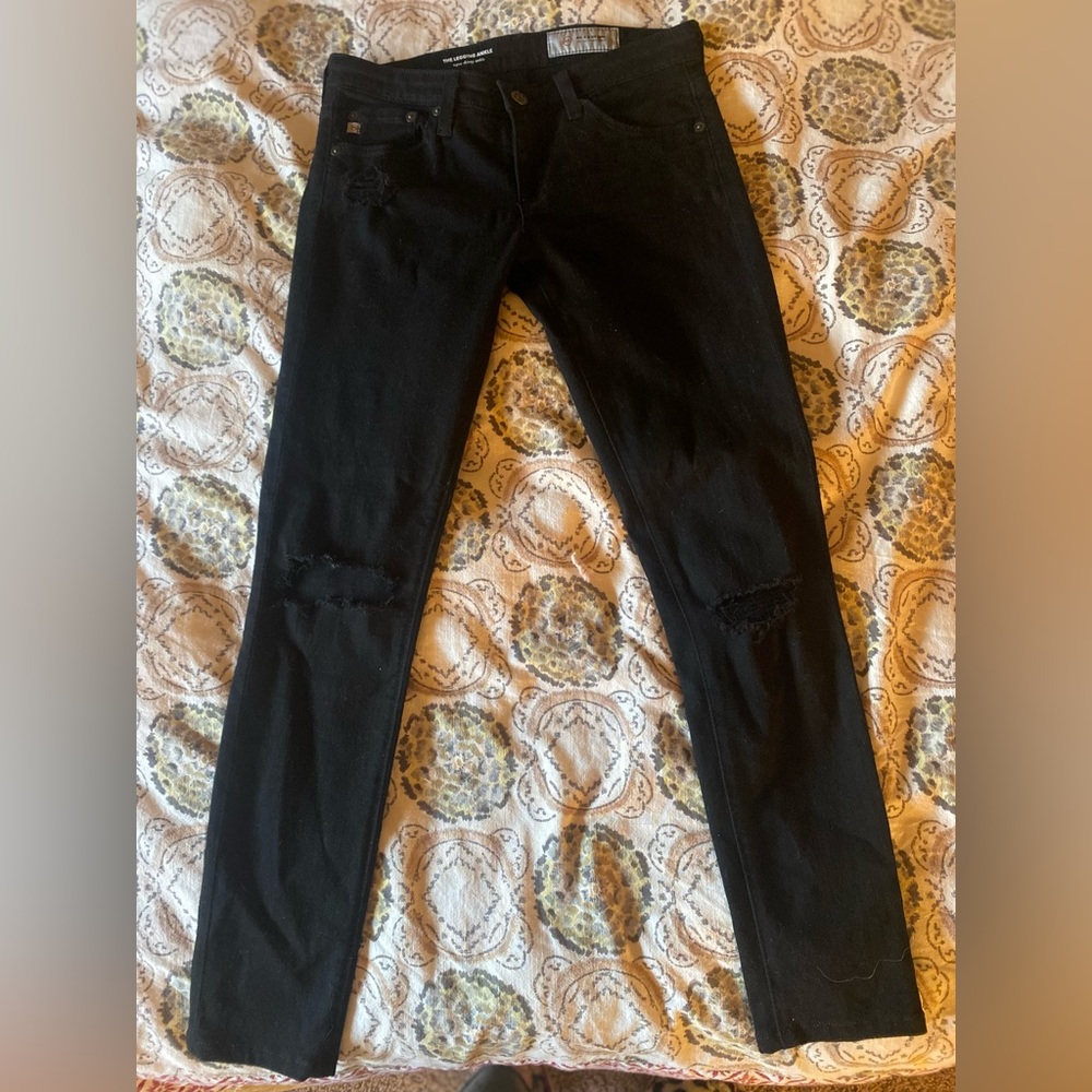 LN Adriano Goldschmeid AG The Legging Ankle super skinny distressed black 26R